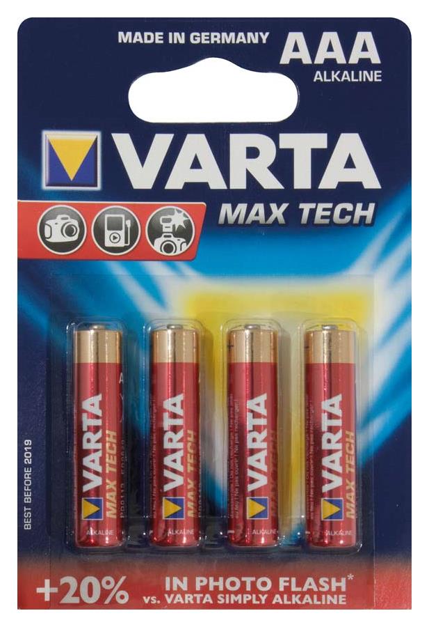 PETEX Zubehoer Batterien Varta Max Tech AAA