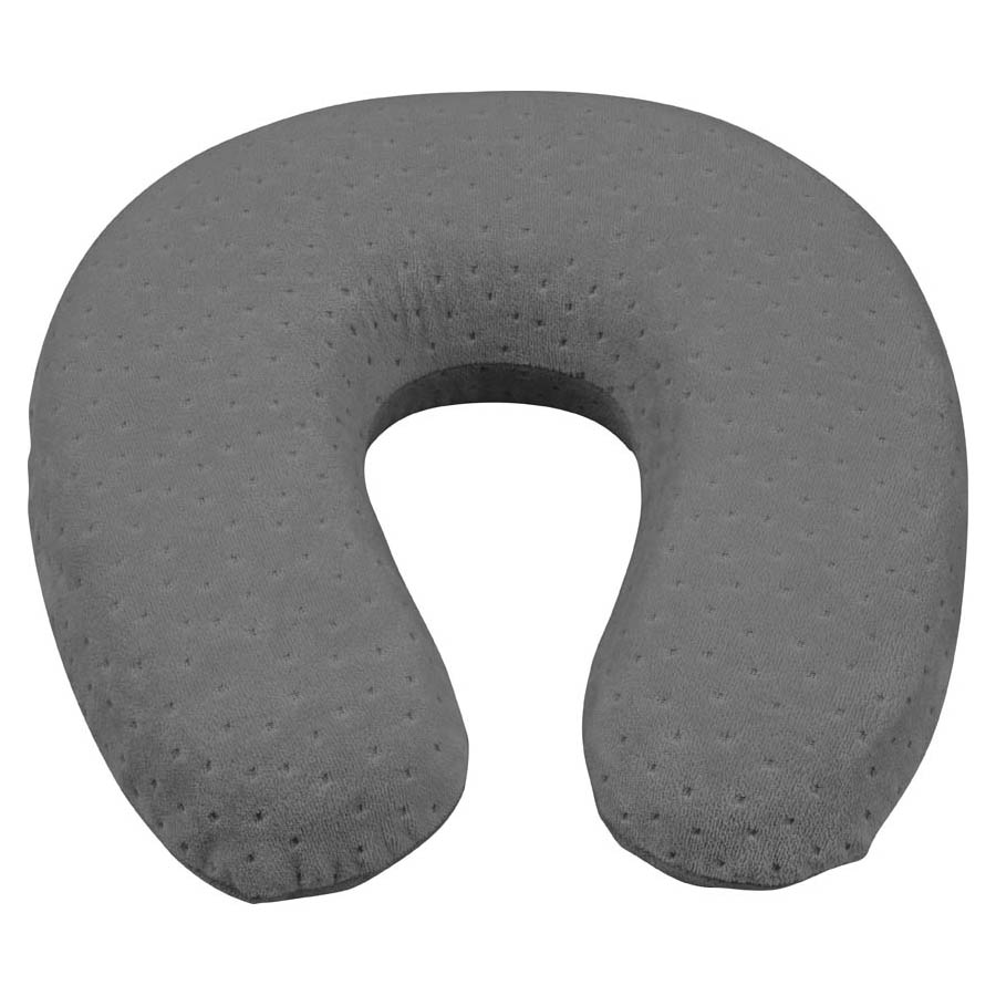 PETEX Nackenrolle Velours ca 29 x 28 cm grau