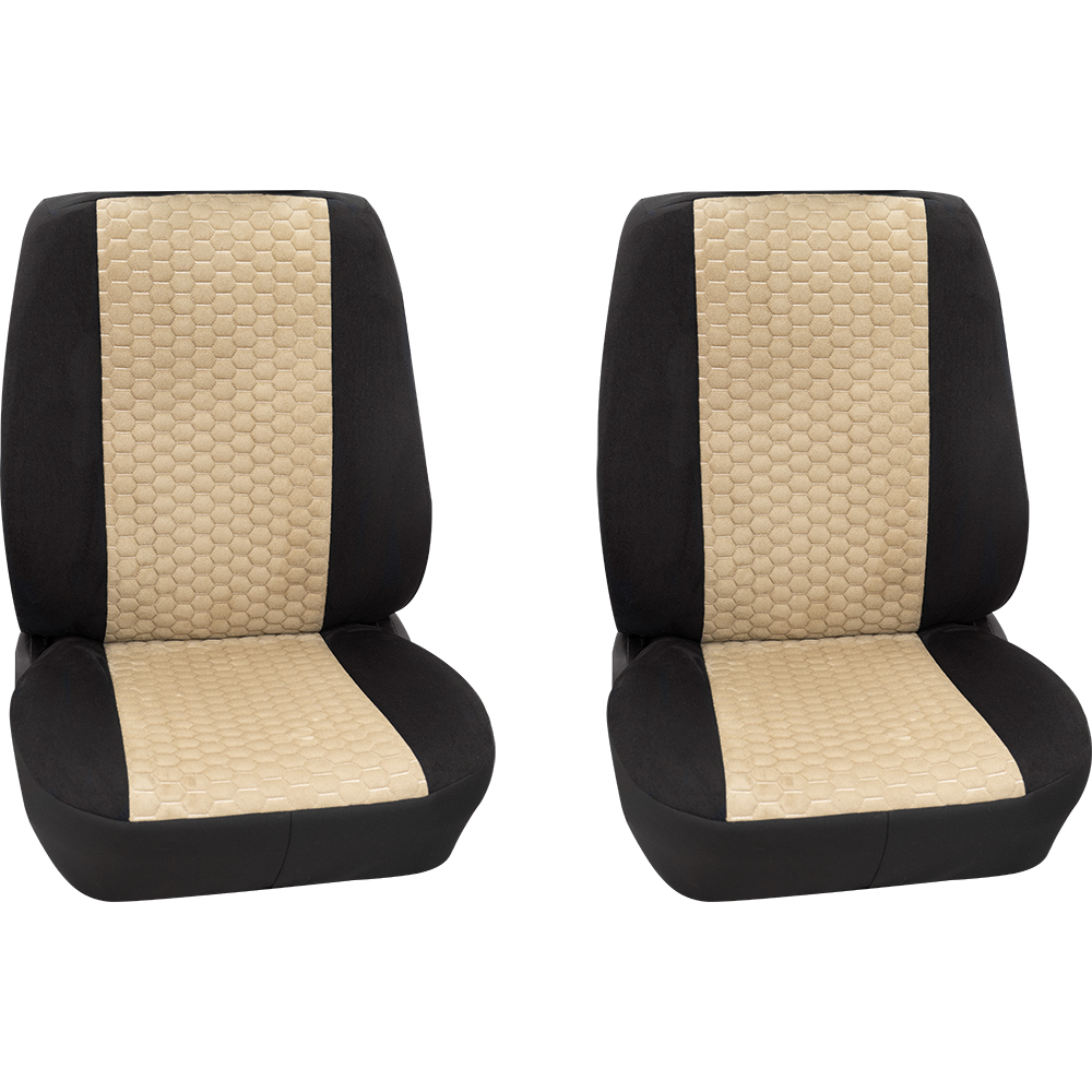 PETEX Universal Business Class Hexagon 2x Einzelsitz vorne mit Reißnaht für Seitenairbag, freigegeben für VW T5/T6