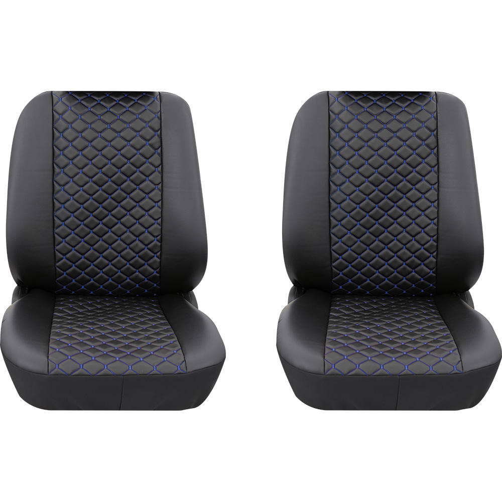 PETEX Sitzbezug Business Class Colorado blau 2 Einzelsitze mit Sollreißnaht für Seitenairbat, freigegeben für VW T5/T6