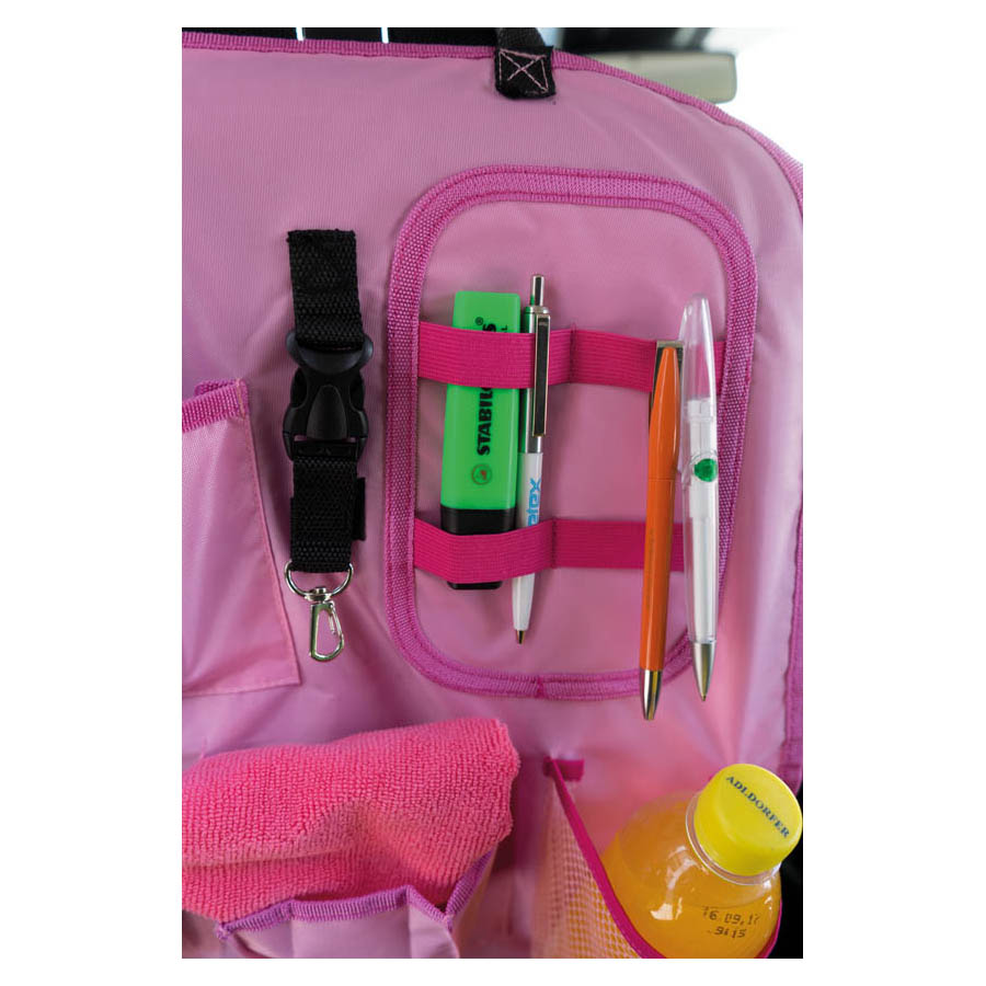 PETEX Ruecksitzorganiser ca 41 x 64 cm mit Logo pink