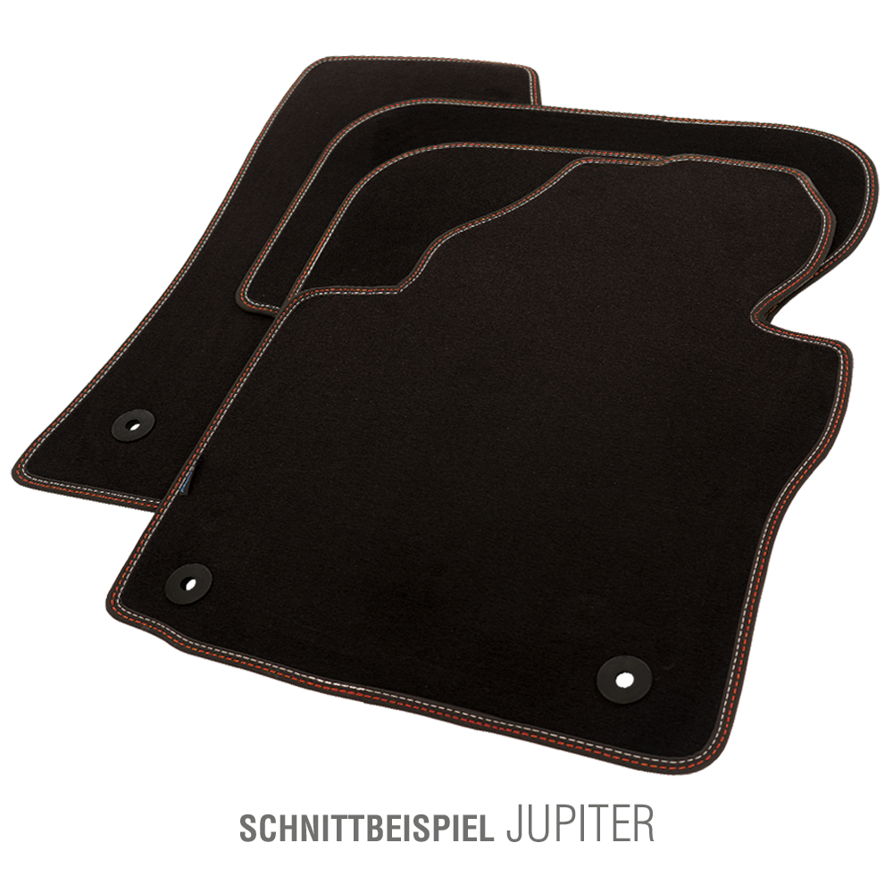 PETEX Passform-Autoteppich Qualtät Jupiter rot/silber