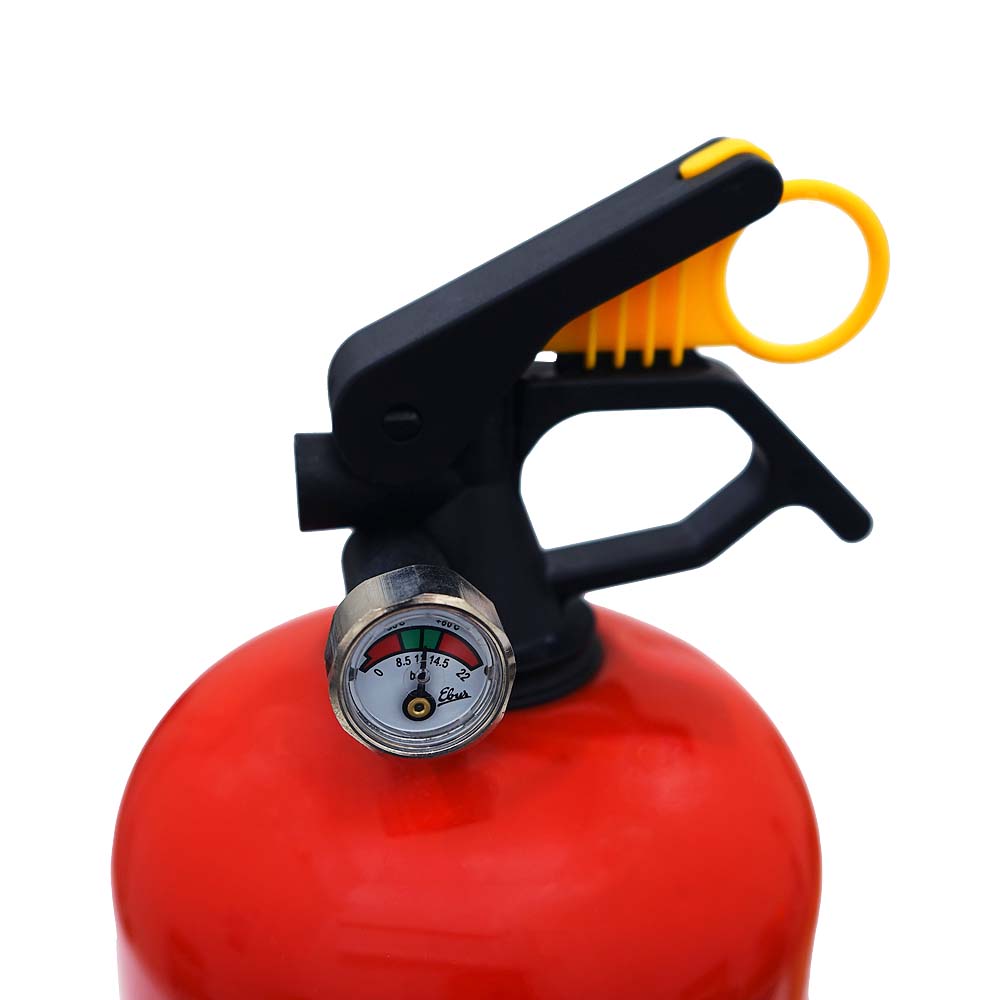 PETEX Feuerloescher nach DIN EN3 Dauerdruckloescher mit Manometer Inhalt 2 KG Farbe rot