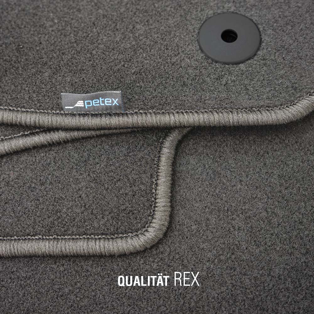 PETEX Universal-Autoteppich Qualtät Rex graphit 4-tlg. Detailaufnahme