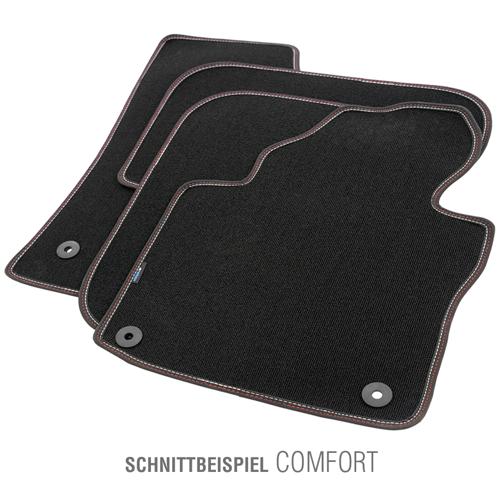 PETEX Passform-Autoteppich Qualtät Comfort rot/silber
