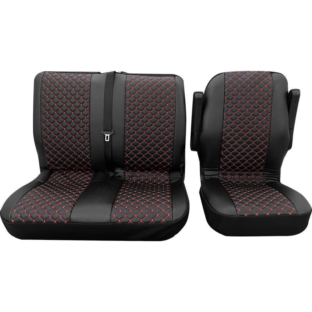 PETEX Sitzbezug Business Class Colorado rot Einzelsitz und Doppelsitz 3-teilig
