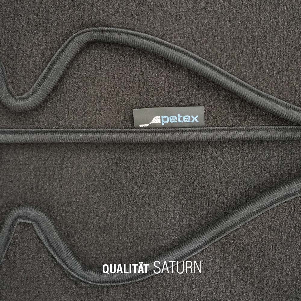 PETEX Passform-Autoteppich Qualtät Saturn graphit Detailaufnahme