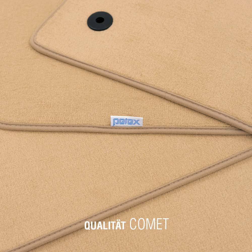 PETEX Passform-Autoteppich Qualtät Comet beige Detailaufnahme