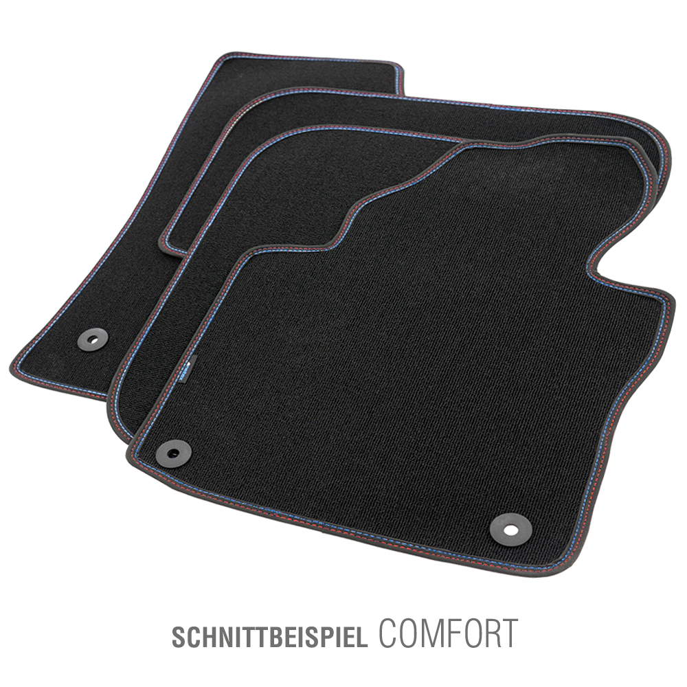 PETEX Passform-Autoteppich Qualtät Comfort rot/blau