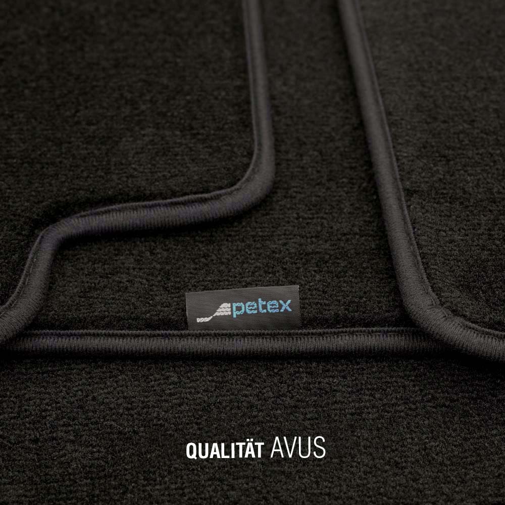 PETEX Passform-Autoteppich Qualtät Avus schwarz Detailaufnahme