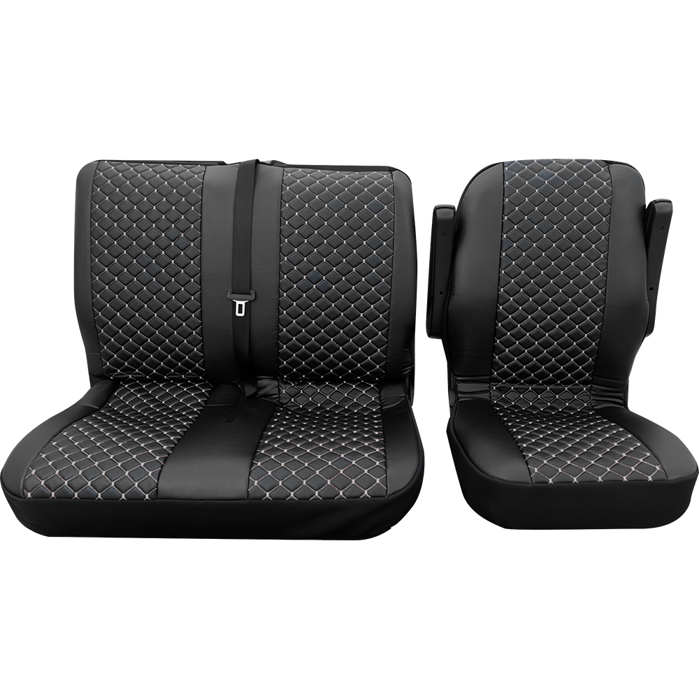 Sitzbezug Universal Business Class Colorado silber Einzelsitz und Doppelsitz 3-teilig