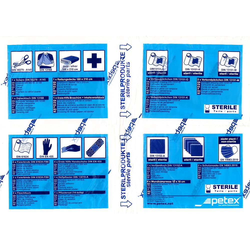 PETEX Sicherheitszubehoer Verbandtasche blau