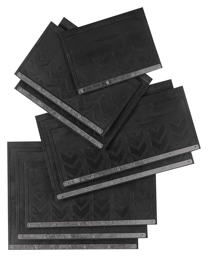 Lkw Heck Schmutzfänger, Farbe schwarz, mit Zacken und TS Logo