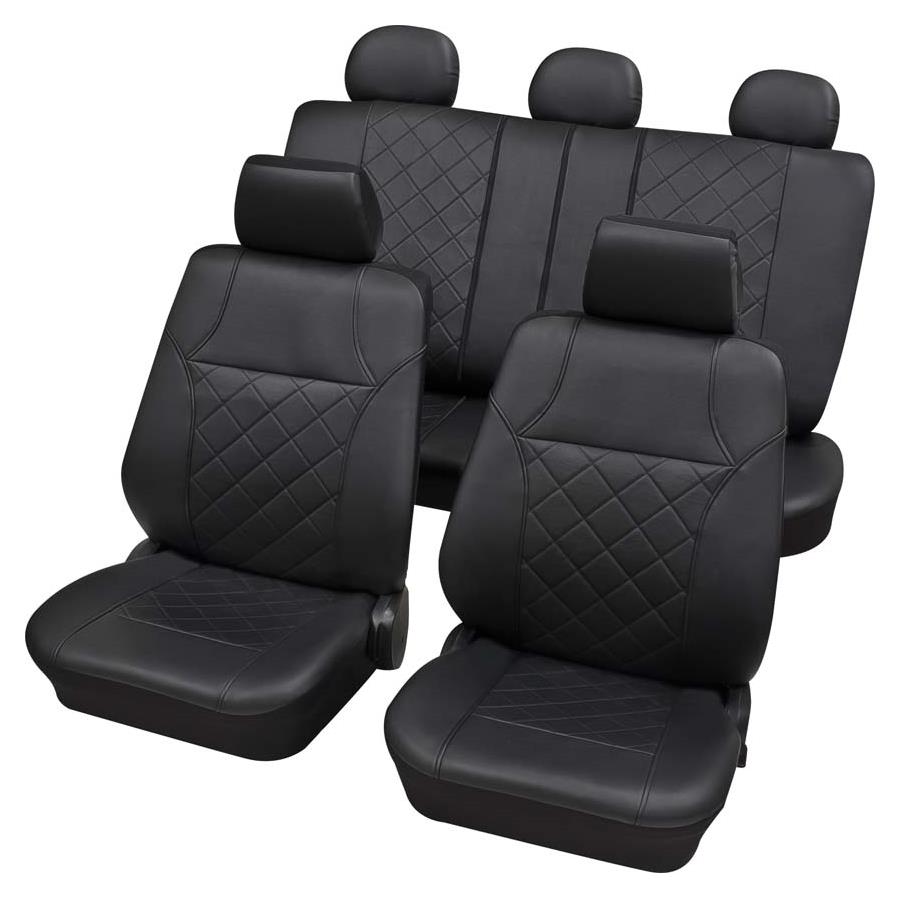 Arizona Komplettset schwarz passend für VW Polo (6R) ab 06/2009 bis 09/2017, Eco Class, Sitzbezüge, PETEX Onlineshop